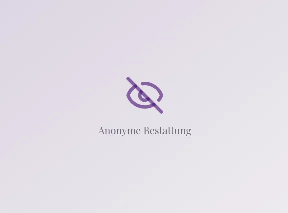  Anonyme Bestattung